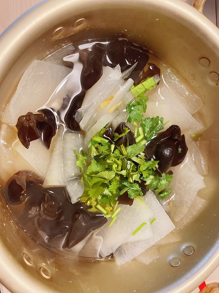 低卡晚餐——冬瓜木耳汤的做法