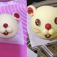 卡通鼠仔包（紫薯馅）的做法图解12