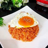 #营养小食光#辣白菜炒饭#十分钟快手美味早餐的做法图解8