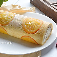 #快手又营养，我家的冬日必备菜品#美味香橙蛋糕卷的做法图解22