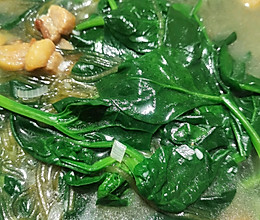 油脂拉炖菠菜粉条的做法