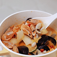 #寻味外婆乡 香满中秋宴#加拿大北极虾贻贝冬阴功汤的做法图解8