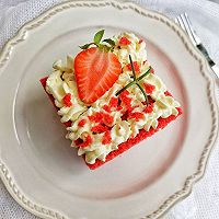 #爱好组-低筋复赛#红丝绒草莓蛋糕的做法图解11