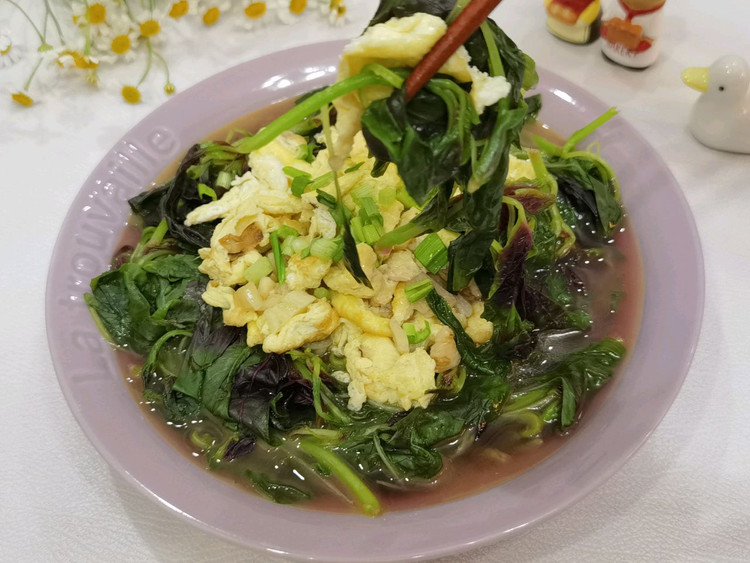 苏州时令家常菜/鸡蛋上汤苋菜的做法