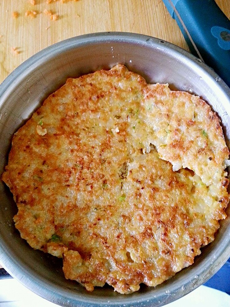 肉馅米饭饼的做法