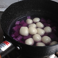 紫淮山汤圆的做法图解8