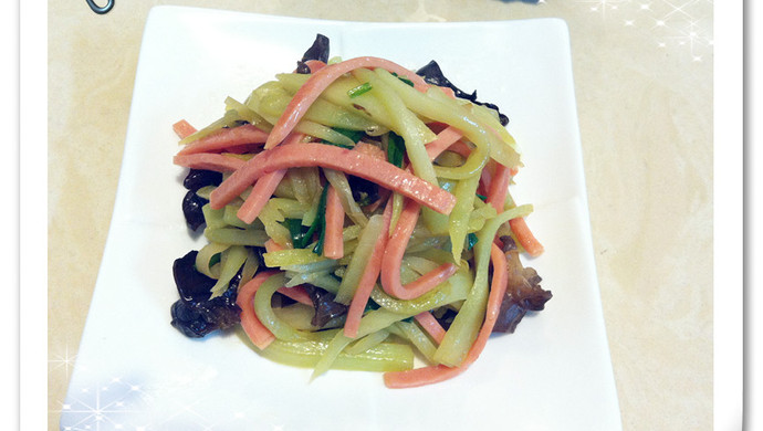 鲍汁炒三丝(寓意马年好彩头)