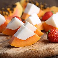 木瓜椰奶冻，嫩滑爽口，越吃越漂亮的做法图解10