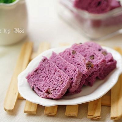 紫薯蜜豆发糕