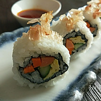 反转柴鱼寿司卷#丘比沙拉汁#的做法图解7