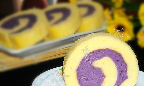 紫薯蛋糕卷的做法