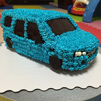 汽车生日蛋糕—路虎蓝色—八寸
