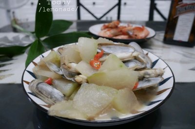 冬瓜炒蛏子