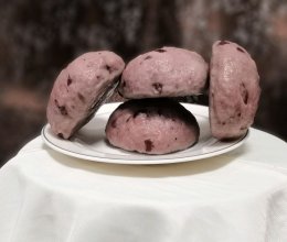 紫薯蔓越莓馒头的做法