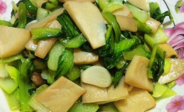青菜炒杏鲍菇