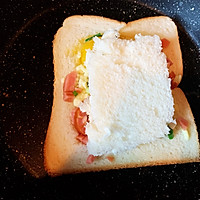 #美食视频挑战赛#免烤箱‼️流心芝士火腿三明治的做法图解6