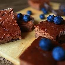 【酸奶蓝莓布朗尼】减脂期充满幸福感的甜品