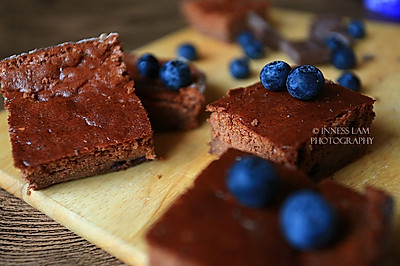 【酸奶蓝莓布朗尼】减脂期充满幸福感的甜品