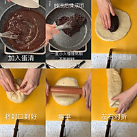 大理石纹面包「巧克力吐司」的做法图解3