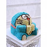 欢乐de机器猫～立体蛋糕的做法图解4