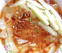 #夏日冰品不能少#西瓜皮虾子酱冰冰粉的做法