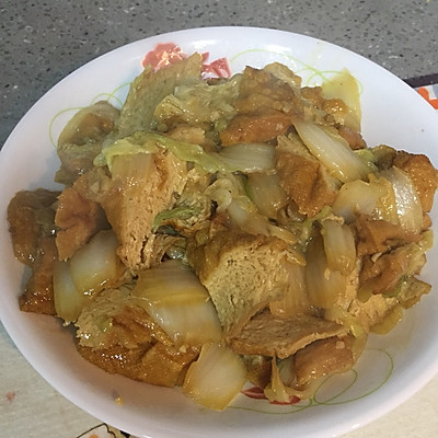 白菜炒油豆腐