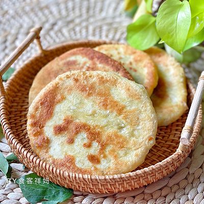 不揉面，春笋芽菜煎饼