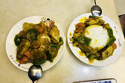 咖喱鸡翅饭