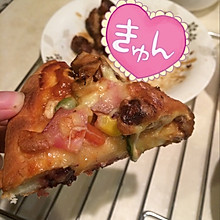 风味烤情照烧鸡腿披萨