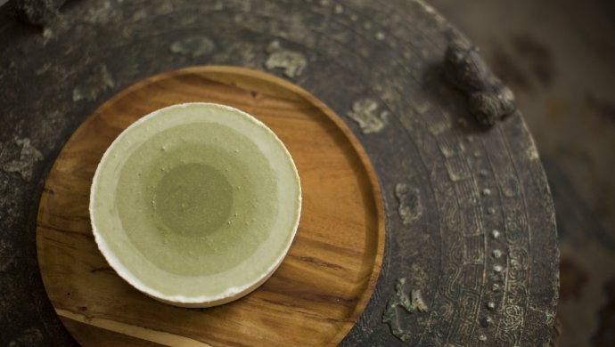 六寸抹茶渐变慕斯蛋糕