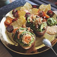 『小醋轻食』牛油果烹虾裸麦包的做法图解5