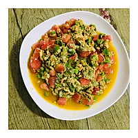 青椒鸡蛋番茄三合一（下饭菜）的做法图解3