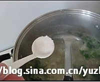 菠菜猪肝粥的做法图解8