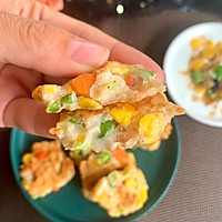 鲜香Q弹的低脂时蔬虾饼宝宝辅食虾饼的做法图解6