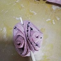 紫薯芝麻花卷的做法图解8