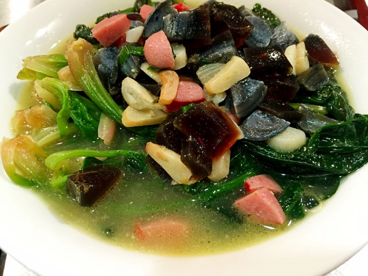 Spinach in soup