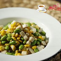 玉米毛豆炒杏鲍菇丁的做法图解9