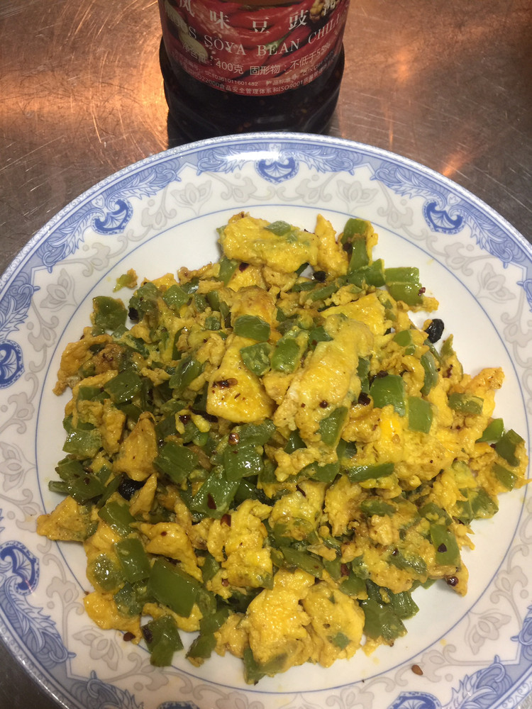 风味豆豉尖椒炒鸡蛋的做法