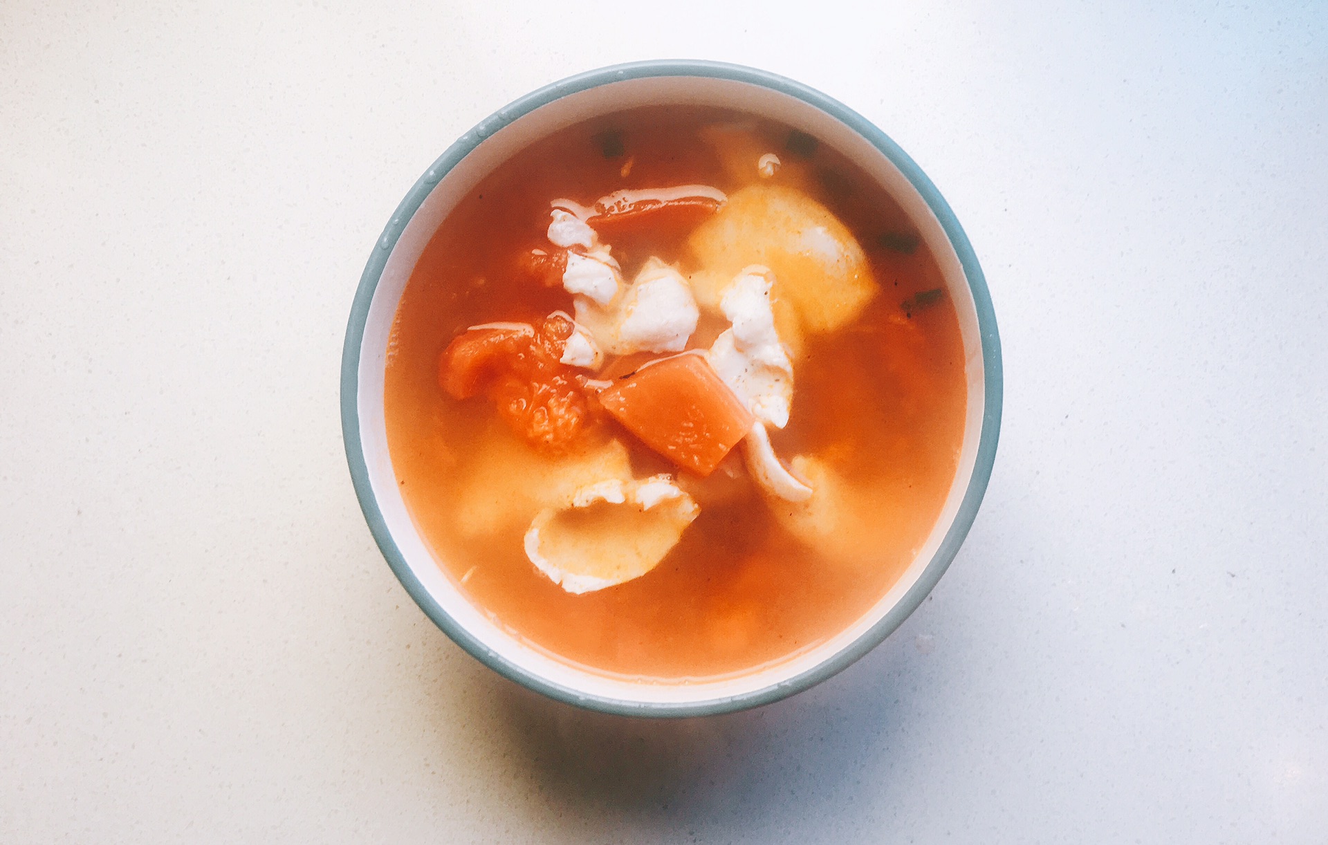 西红柿龙井鱼片汤