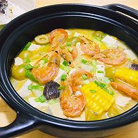 #西班牙橄榄中式创意菜#青橄榄浓汤豆腐煲的做法图解6