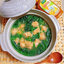 吃一口就爱上！鸡汁菠菜虾滑汤‼️ #i上冬日 吃在e起#