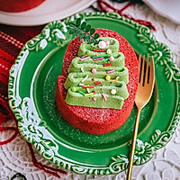 #i上冬日 吃在e起# 抹茶圣诞树红丝绒蛋糕卷（红曲粉版）的做法图解25