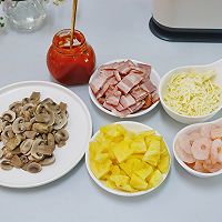 双倍有料自制夏威夷披萨饼皮松软芝香浓郁的做法图解6