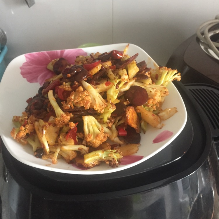 空气炸锅之干煸菜花的做法