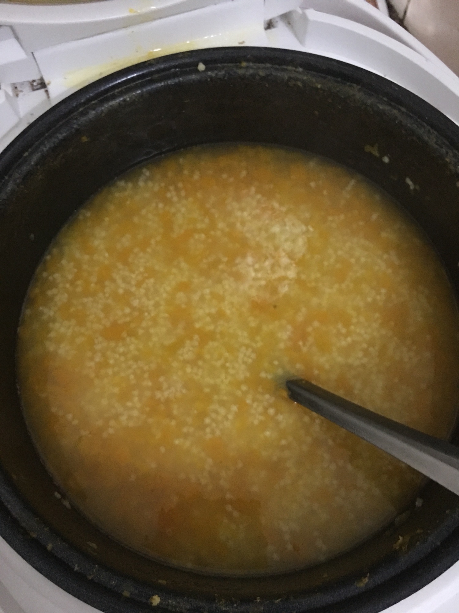 Millet and pumpkin congee for nourishing stomach