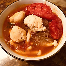 番茄丸子粉丝汤