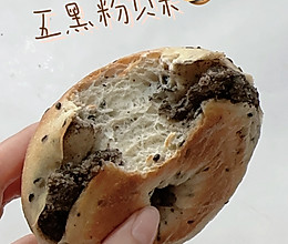 #嗨fun暑假#少油少糖｜五黑粉贝果中式养生必备的做法