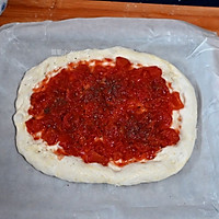 #西班牙橄榄西餐创意菜#西班牙橄榄蘑菇披萨的做法图解5