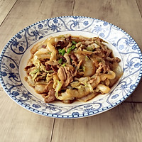 豆瓣酱炒白菜肉丝的做法图解8