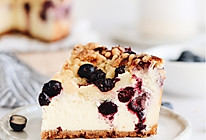 蓝莓酸奶酥粒芝士蛋糕｜免打发0️⃣难度的做法